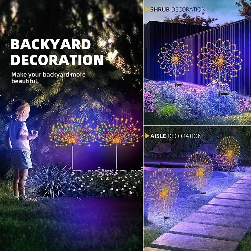 Decor- LED Waterproof Outdoor Firework Solar Lights