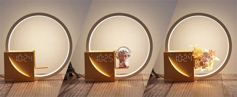 Table Lamp with Alarm Clock