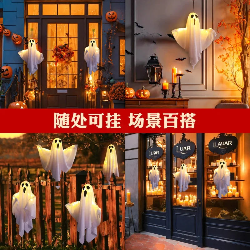 Decor- LED Glow Ghost Party Halloween Decoration for Home Indoor Outdoor