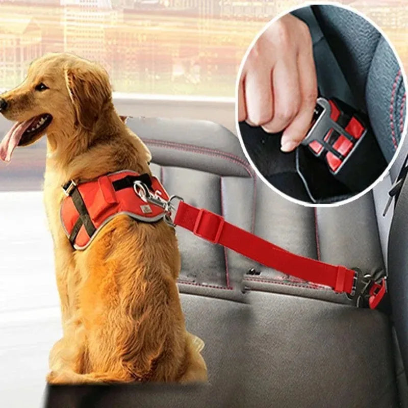 pet- Adjustable Pet Car Seat Belt & Safety Harness