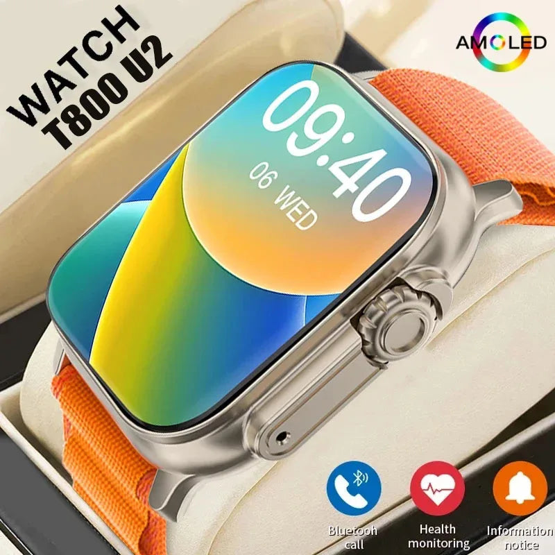 A- T800 U2 Smartwatch 49mm NFC Bluetooth GPS Tracker