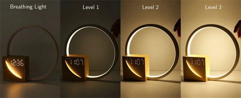 Table Lamp with Alarm Clock