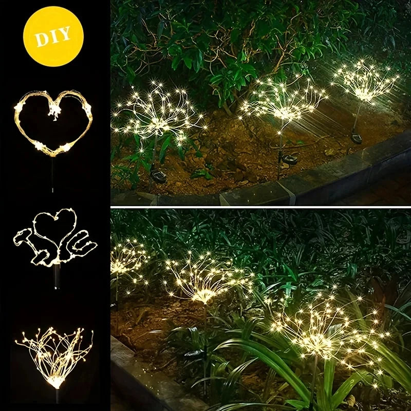 Decor- LED Waterproof Outdoor Firework Solar Lights