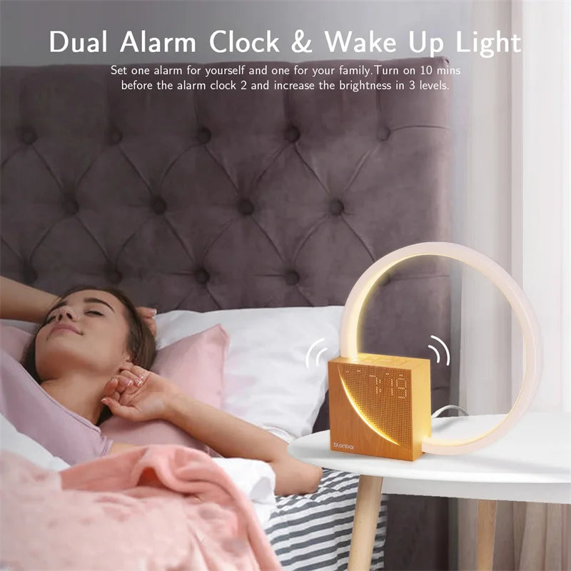 Table Lamp with Alarm Clock