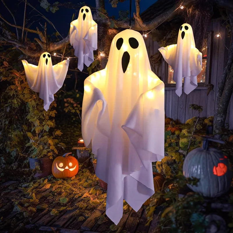 Decor- LED Glow Ghost Party Halloween Decoration for Home Indoor Outdoor